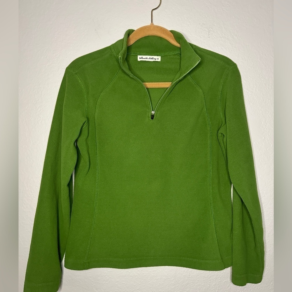 Telluride Clothing Co. 1/4 Zip Green Fleece Pullover Women’s Small - Picture 4 of 8